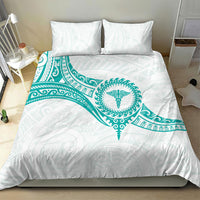 New Zealand Aotearoa Bedding Set Nurse Tribal Teal Version LT05 - Polynesian Pride