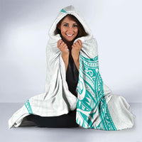 New Zealand Aotearoa Hooded Blanket Nurse Tribal Teal Version LT05 - Polynesian Pride