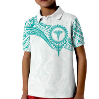 Personalised New Zealand Aotearoa Kid Polo Shirt Nurse Tribal Teal Version LT05 Kid Teal - Polynesian Pride