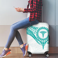 New Zealand Aotearoa Luggage Cover Nurse Tribal Teal Version LT05 - Polynesian Pride