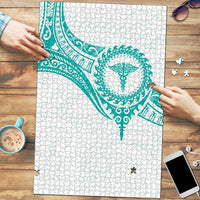 New Zealand Aotearoa Puzzle Nurse Tribal Teal Version LT05 Teal - Polynesian Pride
