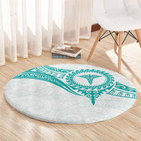 New Zealand Aotearoa Round Carpet Nurse Tribal Teal Version LT05 - Polynesian Pride