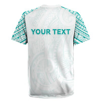 Personalised New Zealand Aotearoa Rugby Jersey Nurse Tribal Teal Version LT05 - Polynesian Pride