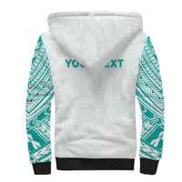 Personalised New Zealand Aotearoa Sherpa Hoodie Nurse Tribal Teal Version LT05 - Polynesian Pride