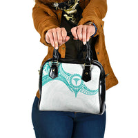 New Zealand Aotearoa Shoulder Handbag Nurse Tribal Teal Version LT05 One Size Teal - Polynesian Pride