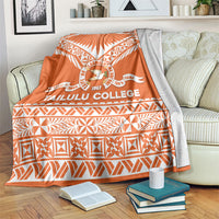 Tonga Tailulu College Blanket Tongan Kupesi Pattern LT05 Orange - Polynesian Pride