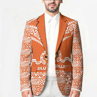 Personalised Tonga Tailulu College Blazer Tongan Kupesi Pattern LT05 - Polynesian Pride
