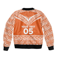 Personalised Tonga Tailulu College Bomber Jacket Tongan Kupesi Pattern LT05 - Polynesian Pride