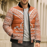 Personalised Tonga Tailulu College Bomber Puffer Jacket Tongan Kupesi Pattern LT05 - Polynesian Pride