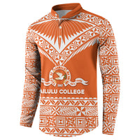 Personalised Tonga Tailulu College Button Sweatshirt Tongan Kupesi Pattern LT05 - Polynesian Pride