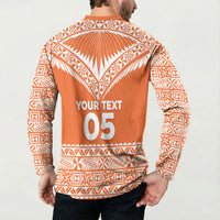 Personalised Tonga Tailulu College Button Sweatshirt Tongan Kupesi Pattern LT05 - Polynesian Pride