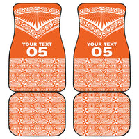 Personalised Tonga Tailulu College Car Mats Tongan Kupesi Pattern LT05 - Polynesian Pride