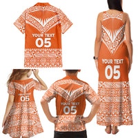 Personalised Tonga Tailulu College Family Matching Tank Maxi Dress and Hawaiian Shirt Tongan Kupesi Pattern