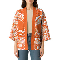 Personalised Tonga Tailulu College Kimono Tongan Kupesi Pattern LT05 - Polynesian Pride