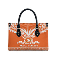 Tonga Tailulu College Leather Bag Tongan Kupesi Pattern LT05 - Polynesian Pride