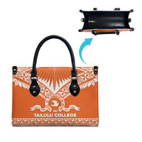 Tonga Tailulu College Leather Bag Tongan Kupesi Pattern LT05 - Polynesian Pride