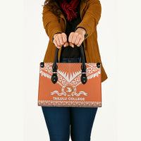 Tonga Tailulu College Leather Bag Tongan Kupesi Pattern LT05 - Polynesian Pride