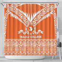 Tonga Tailulu College Shower Curtain Tongan Kupesi Pattern LT05 - Polynesian Pride