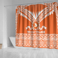 Tonga Tailulu College Shower Curtain Tongan Kupesi Pattern LT05 - Polynesian Pride