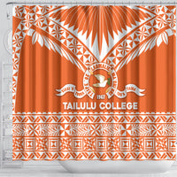 Tonga Tailulu College Shower Curtain Tongan Kupesi Pattern LT05 - Polynesian Pride