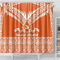 Tonga Tailulu College Shower Curtain Tongan Kupesi Pattern LT05 - Polynesian Pride