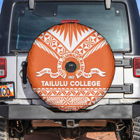 Tonga Tailulu College Spare Tire Cover Tongan Kupesi Pattern LT05 Orange - Polynesian Pride