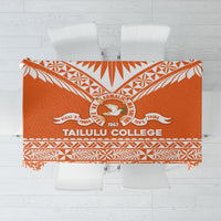 Tonga Tailulu College Tablecloth Tongan Kupesi Pattern LT05 Orange - Polynesian Pride