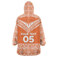 Personalised Tonga Tailulu College Wearable Blanket Hoodie Tongan Kupesi Pattern LT05 - Polynesian Pride