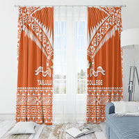 Tonga Tailulu College Window Curtain Tongan Kupesi Pattern LT05 - Polynesian Pride