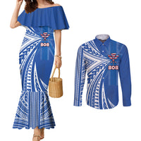 Personalised Hawaii 808 Couples Matching Mermaid Dress and Long Sleeve Button Shirt Unique Style