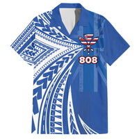 Personalised Hawaii 808 Hawaiian Shirt Unique Style LT05 Blue - Polynesian Pride