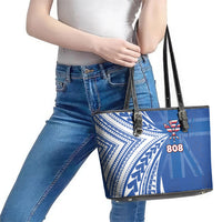 Hawaii 808 Leather Tote Bag Unique Style LT05 - Polynesian Pride