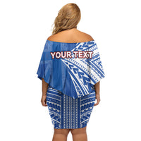 Personalised Hawaii 808 Off Shoulder Short Dress Unique Style LT05 - Polynesian Pride