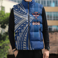Personalised Hawaii 808 Sleeveless Puffer Jacket Unique Style LT05 - Polynesian Pride