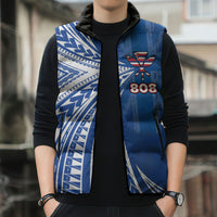 Personalised Hawaii 808 Sleeveless Puffer Jacket Unique Style LT05 - Polynesian Pride