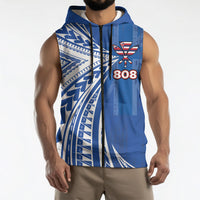 Personalised Hawaii 808 Sleeveless Zip Hoodie Unique Style LT05 - Polynesian Pride