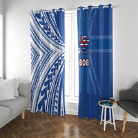 Hawaii 808 Window Curtain Unique Style LT05 With Grommets Blue - Polynesian Pride