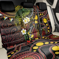 Vanuatu And Australia Aboriginal Back Car Seat Cover Iguana And Kangaroo Together LT05 - Polynesian Pride