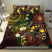 Vanuatu And Australia Aboriginal Bedding Set Iguana And Kangaroo Together LT05 - Polynesian Pride
