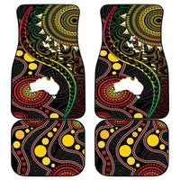 Vanuatu And Australia Aboriginal Car Mats Iguana And Kangaroo Together LT05 - Polynesian Pride