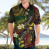 Vanuatu And Australia Aboriginal Hawaiian Shirt Iguana And Kangaroo Together LT05 - Polynesian Pride