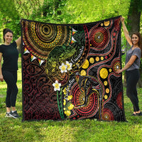 Vanuatu And Australia Aboriginal Quilt Iguana And Kangaroo Together LT05 - Polynesian Pride