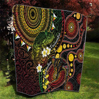 Vanuatu And Australia Aboriginal Quilt Iguana And Kangaroo Together LT05 - Polynesian Pride
