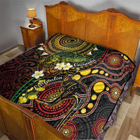 Vanuatu And Australia Aboriginal Quilt Iguana And Kangaroo Together LT05 - Polynesian Pride