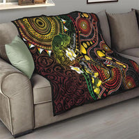 Vanuatu And Australia Aboriginal Quilt Iguana And Kangaroo Together LT05 - Polynesian Pride