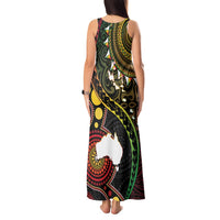 Vanuatu And Australia Aboriginal Tank Maxi Dress Iguana And Kangaroo Together LT05 - Polynesian Pride