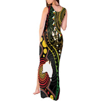 Vanuatu And Australia Aboriginal Tank Maxi Dress Iguana And Kangaroo Together LT05 - Polynesian Pride