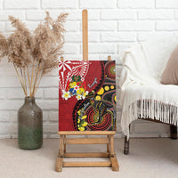 Tonga Ngatu And Australia Aboriginal Canvas Wall Art Tongan Dove And Kangaroo Together LT05 - Polynesian Pride