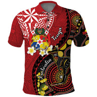 Tonga Ngatu And Australia Aboriginal Polo Shirt Tongan Dove And Kangaroo Together