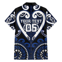Custom Aotearoa Ngati Tuwharetoa Family Matching Off Shoulder Short Dress and Hawaiian Shirt Maori Tribal Pattern